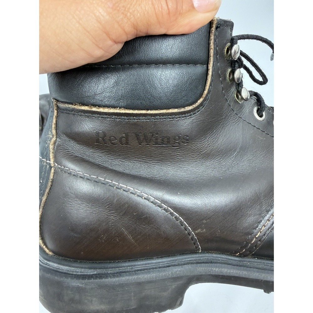 Red Wing Boots Mens Size 8.5 3E Steel Safety King Toe Black Work 2243 Vintage - Picture 5 of 16